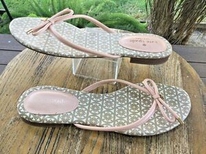 Kate Spade Sandals Sz 9.5 New York Mistic Bow Blush Pink Thong Mystic Flip Flop